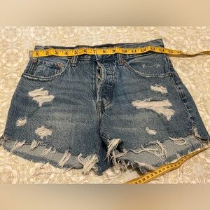 Aeropostale Blue Distressed Jean Shorts
